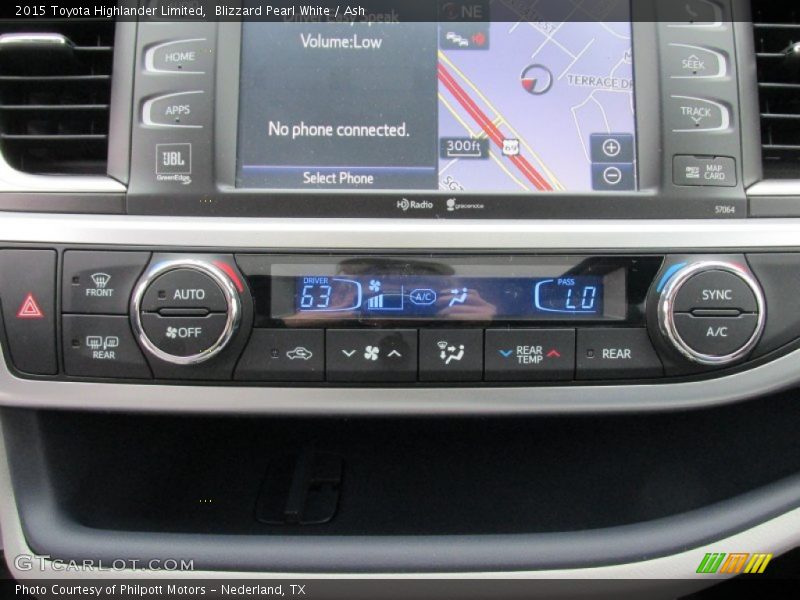 Blizzard Pearl White / Ash 2015 Toyota Highlander Limited