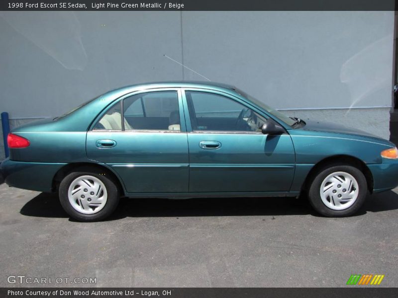Light Pine Green Metallic / Beige 1998 Ford Escort SE Sedan