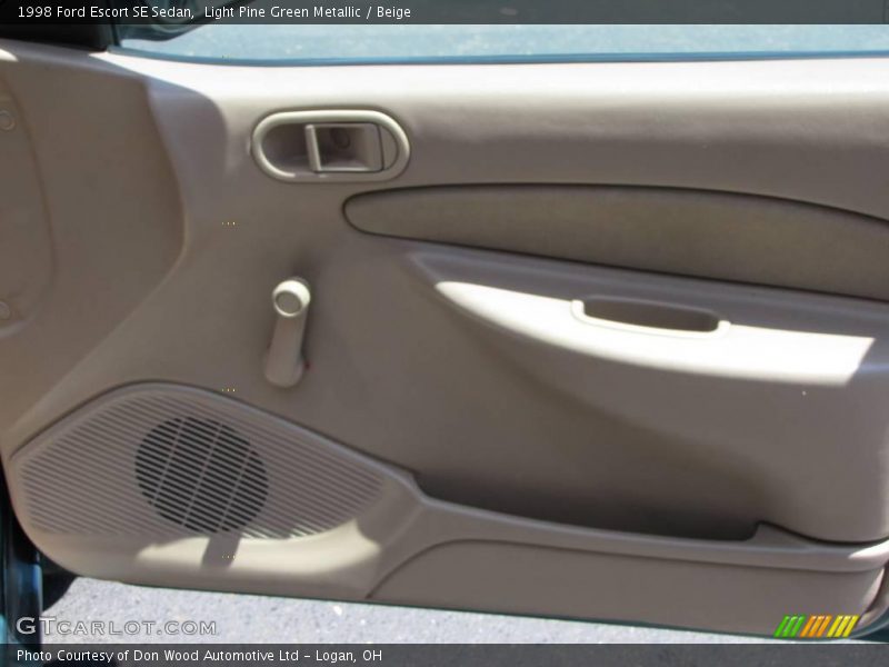 Light Pine Green Metallic / Beige 1998 Ford Escort SE Sedan