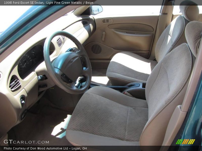 Light Pine Green Metallic / Beige 1998 Ford Escort SE Sedan