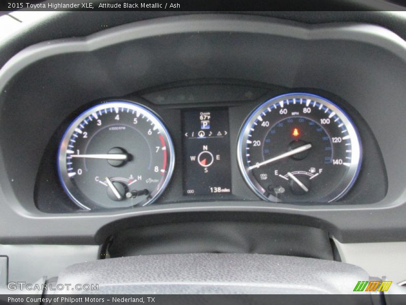 Attitude Black Metallic / Ash 2015 Toyota Highlander XLE