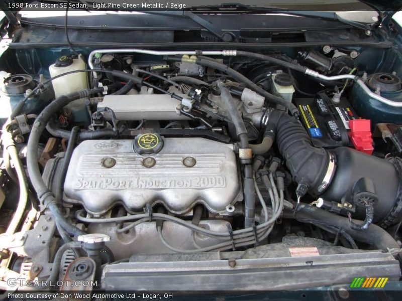 Light Pine Green Metallic / Beige 1998 Ford Escort SE Sedan