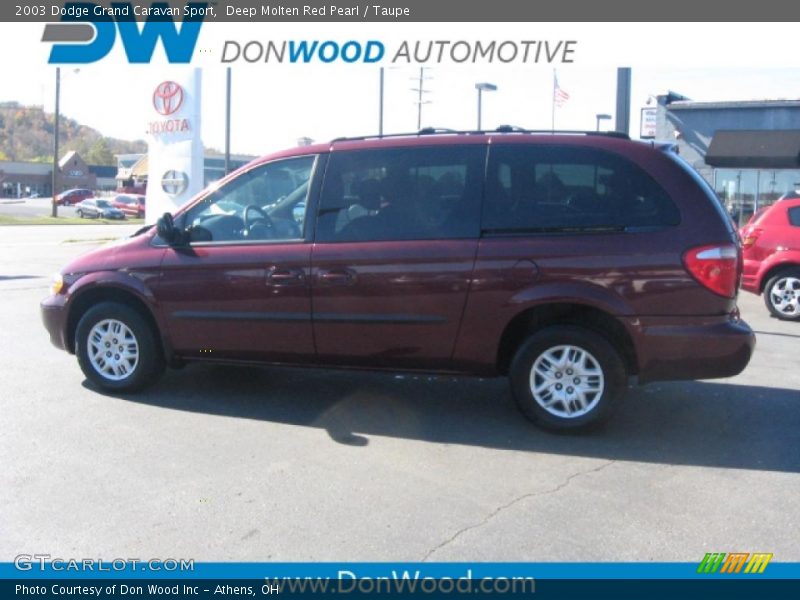 Deep Molten Red Pearl / Taupe 2003 Dodge Grand Caravan Sport