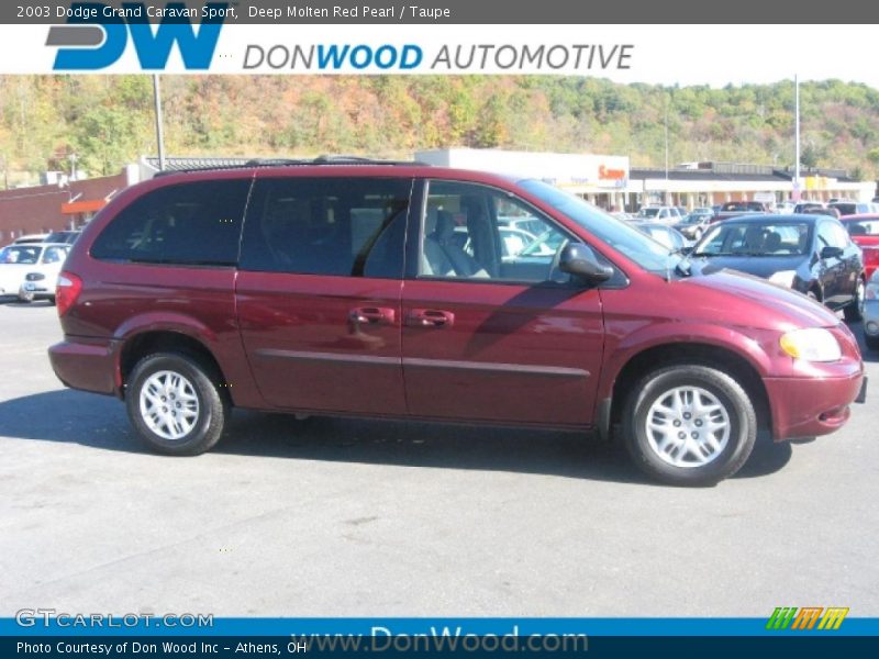 Deep Molten Red Pearl / Taupe 2003 Dodge Grand Caravan Sport