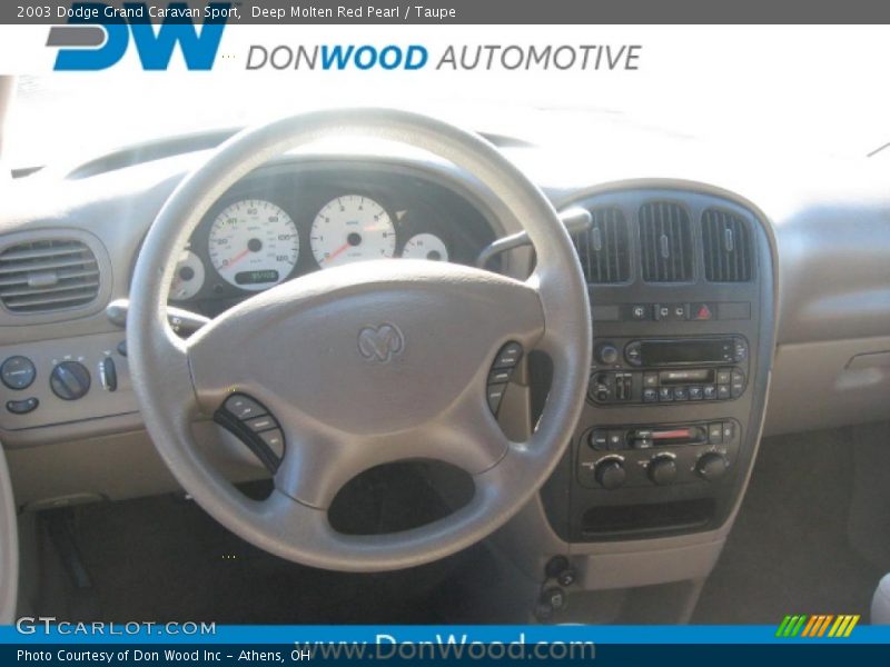 Deep Molten Red Pearl / Taupe 2003 Dodge Grand Caravan Sport