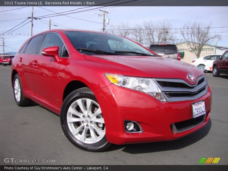 Barcelona Red Metallic / Black 2013 Toyota Venza LE