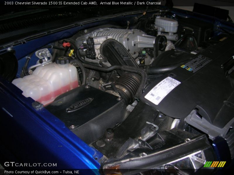 Arrival Blue Metallic / Dark Charcoal 2003 Chevrolet Silverado 1500 SS Extended Cab AWD