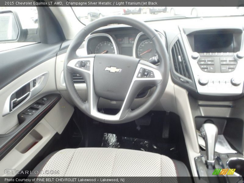 Champagne Silver Metallic / Light Titanium/Jet Black 2015 Chevrolet Equinox LT AWD
