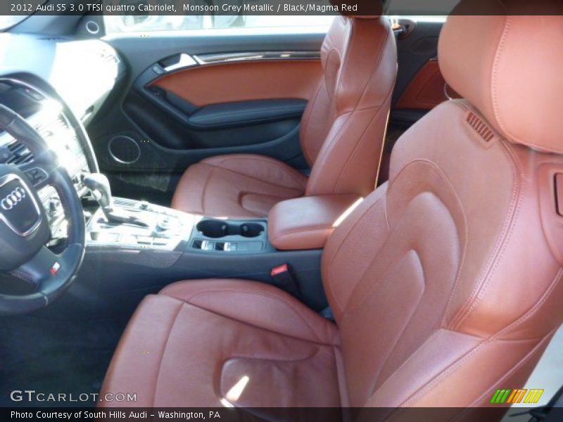 Monsoon Grey Metallic / Black/Magma Red 2012 Audi S5 3.0 TFSI quattro Cabriolet