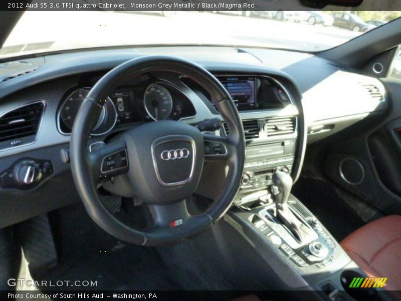 Monsoon Grey Metallic / Black/Magma Red 2012 Audi S5 3.0 TFSI quattro Cabriolet