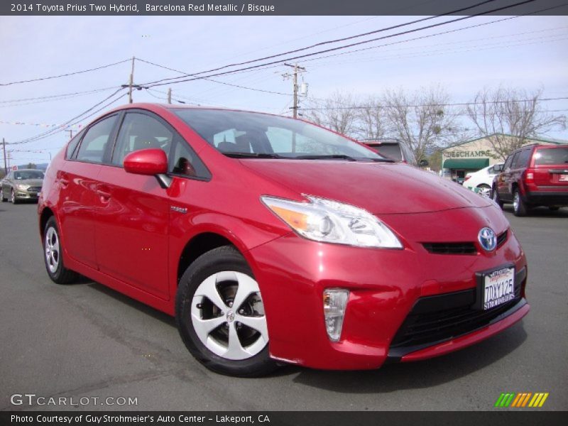 Barcelona Red Metallic / Bisque 2014 Toyota Prius Two Hybrid