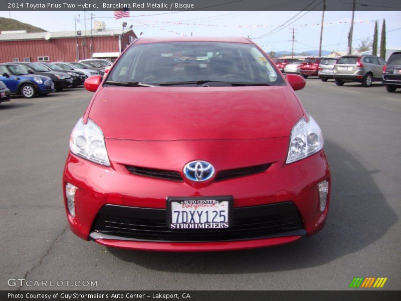 Barcelona Red Metallic / Bisque 2014 Toyota Prius Two Hybrid
