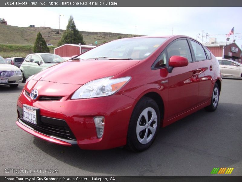 Barcelona Red Metallic / Bisque 2014 Toyota Prius Two Hybrid