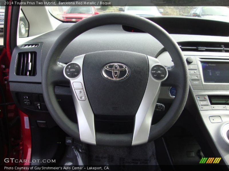 Barcelona Red Metallic / Bisque 2014 Toyota Prius Two Hybrid