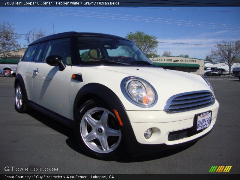 Pepper White / Gravity Tuscan Beige 2008 Mini Cooper Clubman