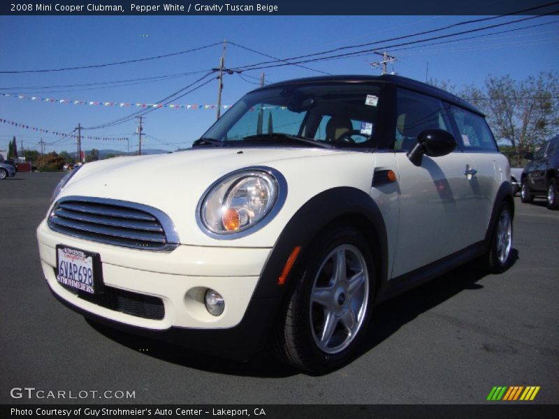 Pepper White / Gravity Tuscan Beige 2008 Mini Cooper Clubman