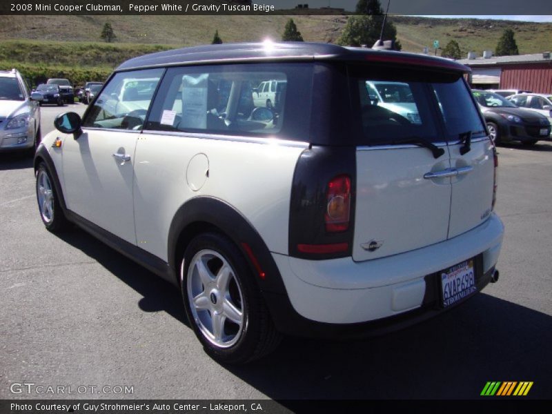 Pepper White / Gravity Tuscan Beige 2008 Mini Cooper Clubman
