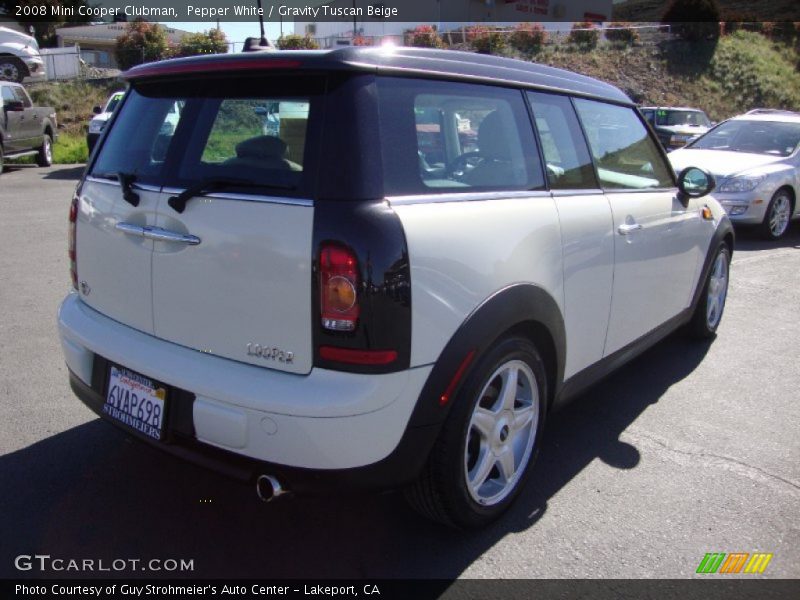 Pepper White / Gravity Tuscan Beige 2008 Mini Cooper Clubman