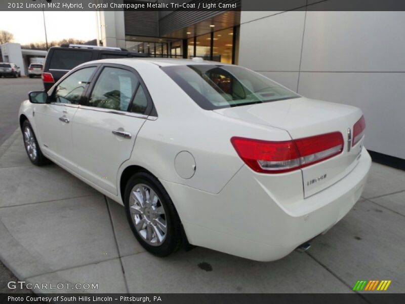 Crystal Champagne Metallic Tri-Coat / Light Camel 2012 Lincoln MKZ Hybrid