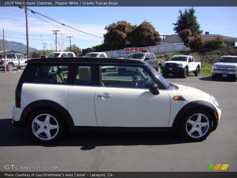 Pepper White / Gravity Tuscan Beige 2008 Mini Cooper Clubman