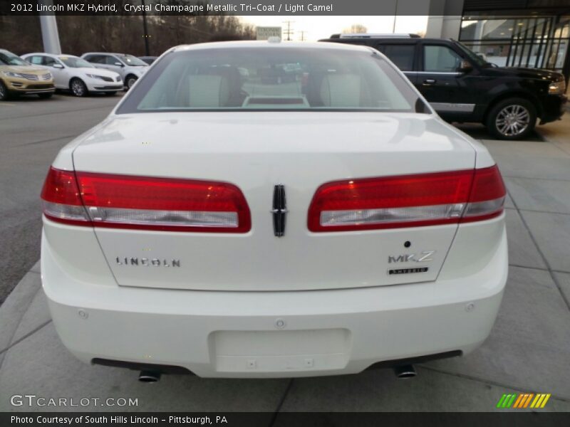 Crystal Champagne Metallic Tri-Coat / Light Camel 2012 Lincoln MKZ Hybrid