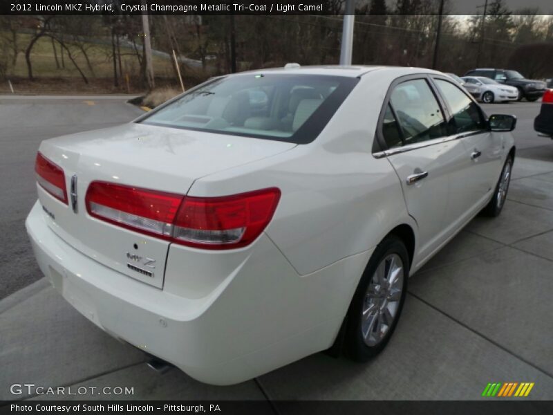 Crystal Champagne Metallic Tri-Coat / Light Camel 2012 Lincoln MKZ Hybrid
