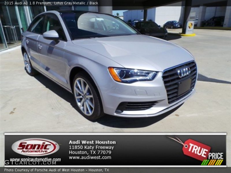 Lotus Gray Metallic / Black 2015 Audi A3 1.8 Premium