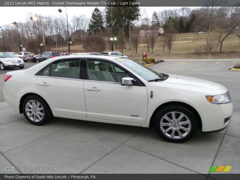 Crystal Champagne Metallic Tri-Coat / Light Camel 2012 Lincoln MKZ Hybrid