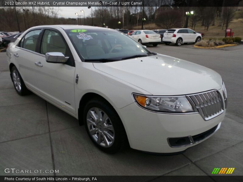 Crystal Champagne Metallic Tri-Coat / Light Camel 2012 Lincoln MKZ Hybrid