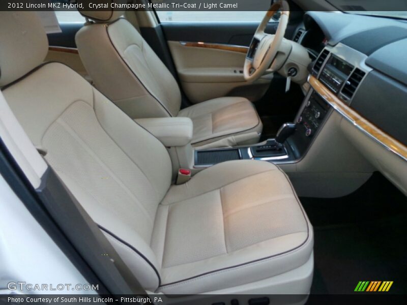 Crystal Champagne Metallic Tri-Coat / Light Camel 2012 Lincoln MKZ Hybrid