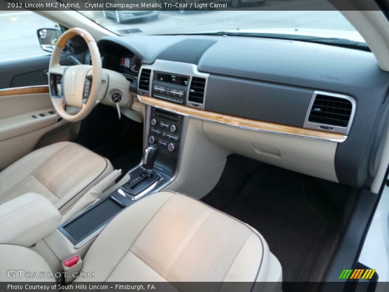 Crystal Champagne Metallic Tri-Coat / Light Camel 2012 Lincoln MKZ Hybrid