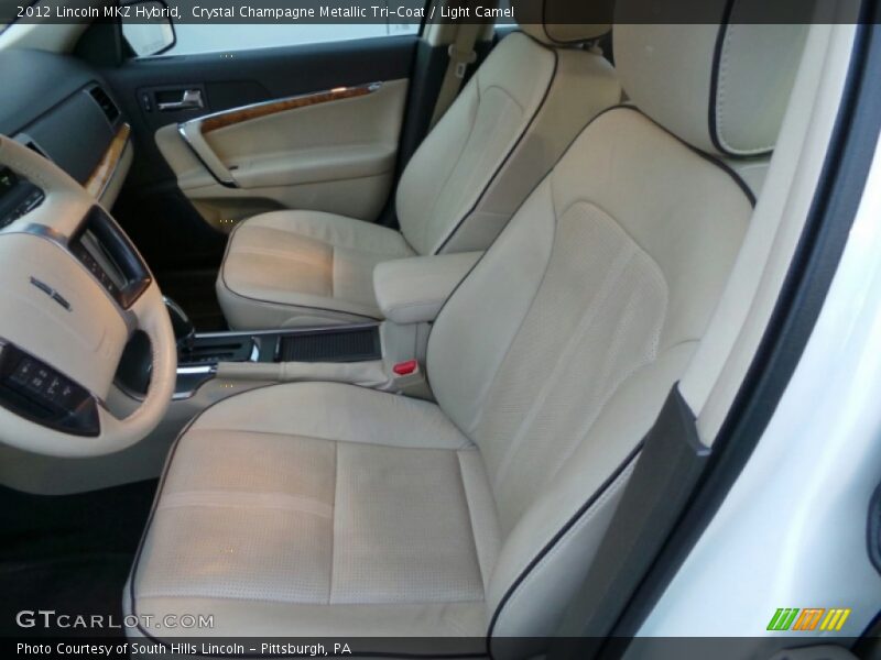 Crystal Champagne Metallic Tri-Coat / Light Camel 2012 Lincoln MKZ Hybrid