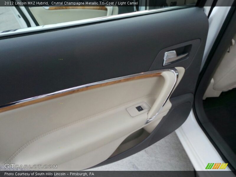 Crystal Champagne Metallic Tri-Coat / Light Camel 2012 Lincoln MKZ Hybrid