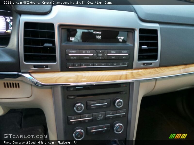 Crystal Champagne Metallic Tri-Coat / Light Camel 2012 Lincoln MKZ Hybrid