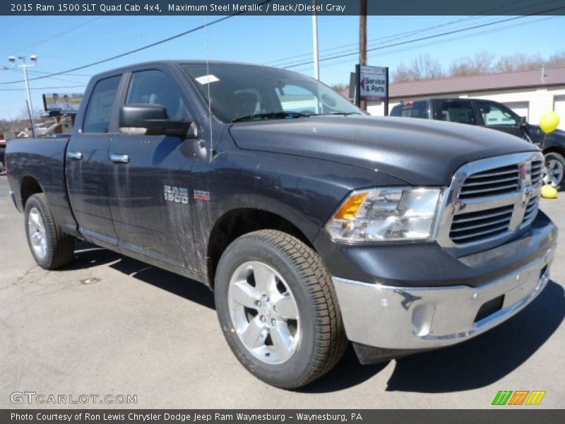 Maximum Steel Metallic / Black/Diesel Gray 2015 Ram 1500 SLT Quad Cab 4x4