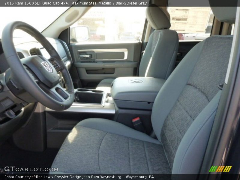 Maximum Steel Metallic / Black/Diesel Gray 2015 Ram 1500 SLT Quad Cab 4x4