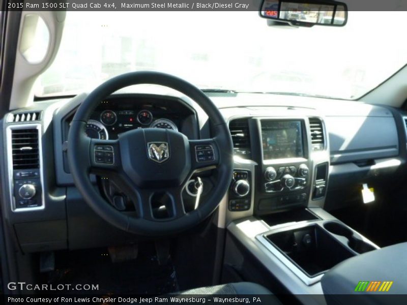 Maximum Steel Metallic / Black/Diesel Gray 2015 Ram 1500 SLT Quad Cab 4x4
