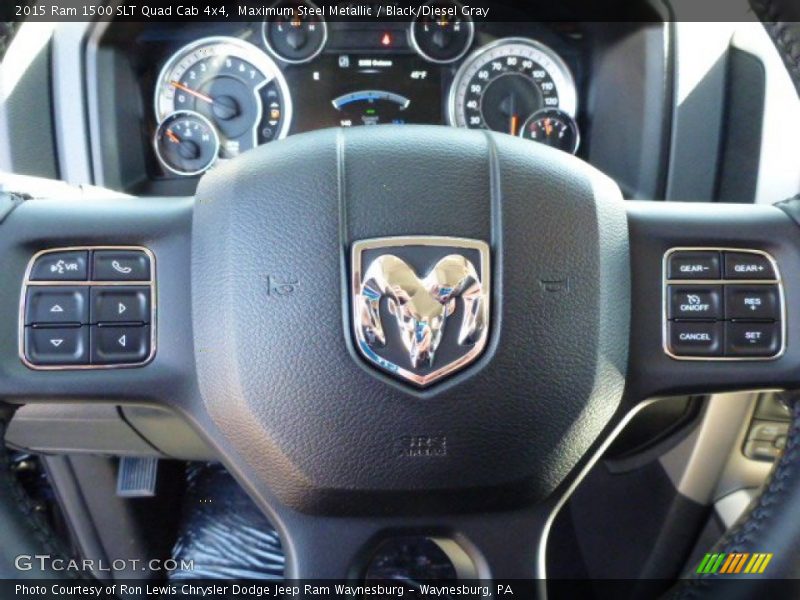 Maximum Steel Metallic / Black/Diesel Gray 2015 Ram 1500 SLT Quad Cab 4x4