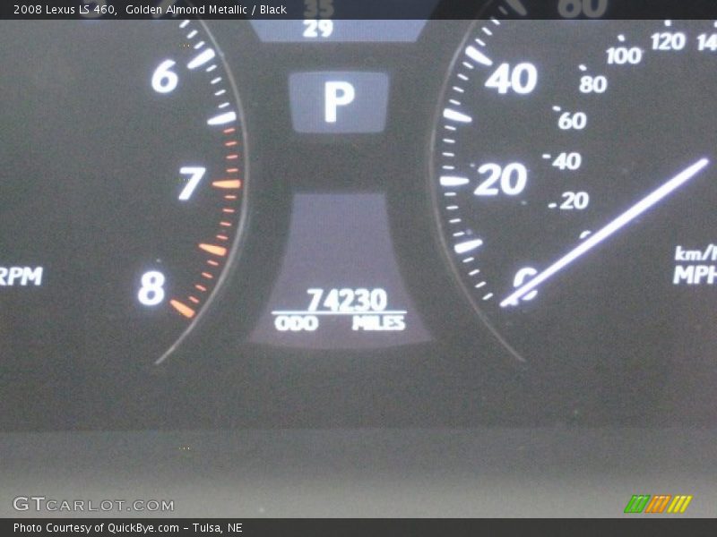 Golden Almond Metallic / Black 2008 Lexus LS 460