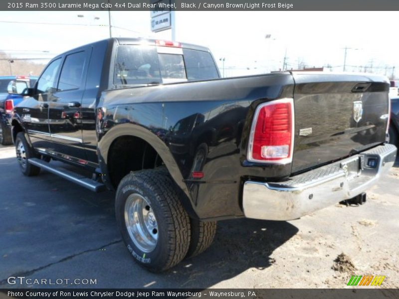 Black / Canyon Brown/Light Frost Beige 2015 Ram 3500 Laramie Mega Cab 4x4 Dual Rear Wheel