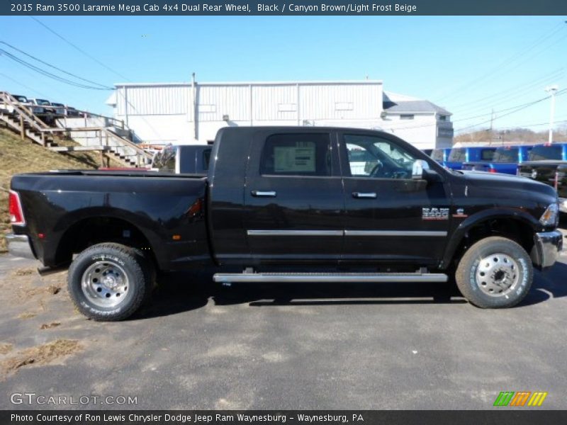 Black / Canyon Brown/Light Frost Beige 2015 Ram 3500 Laramie Mega Cab 4x4 Dual Rear Wheel