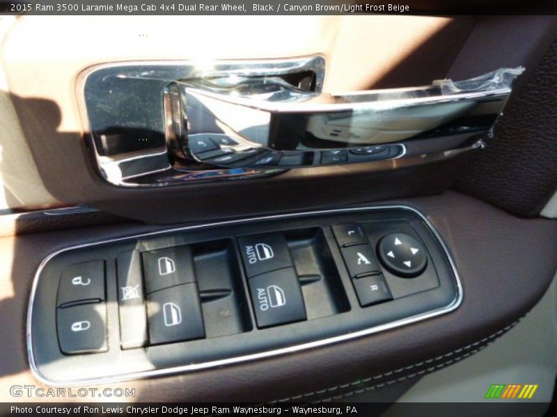 Black / Canyon Brown/Light Frost Beige 2015 Ram 3500 Laramie Mega Cab 4x4 Dual Rear Wheel