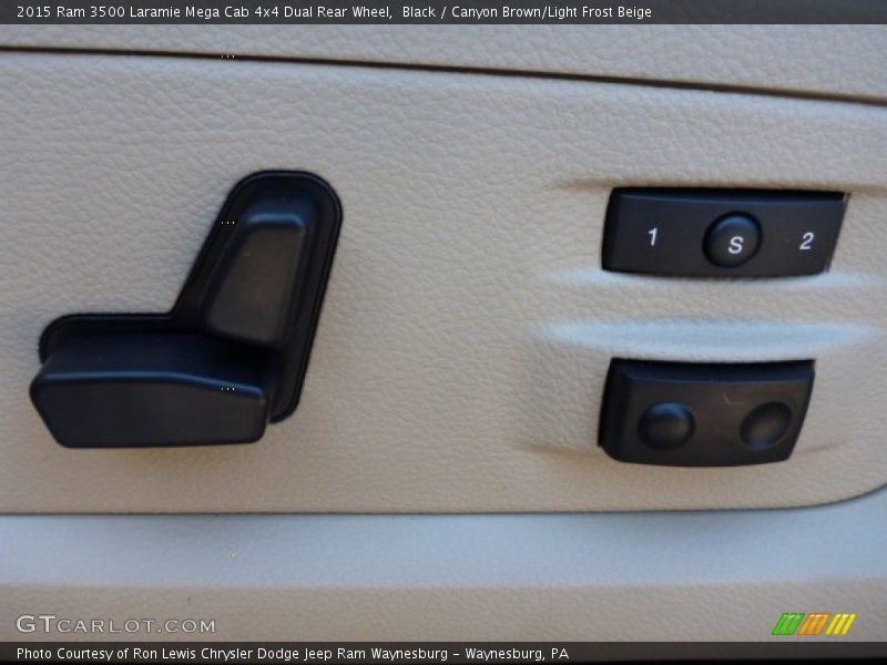 Black / Canyon Brown/Light Frost Beige 2015 Ram 3500 Laramie Mega Cab 4x4 Dual Rear Wheel