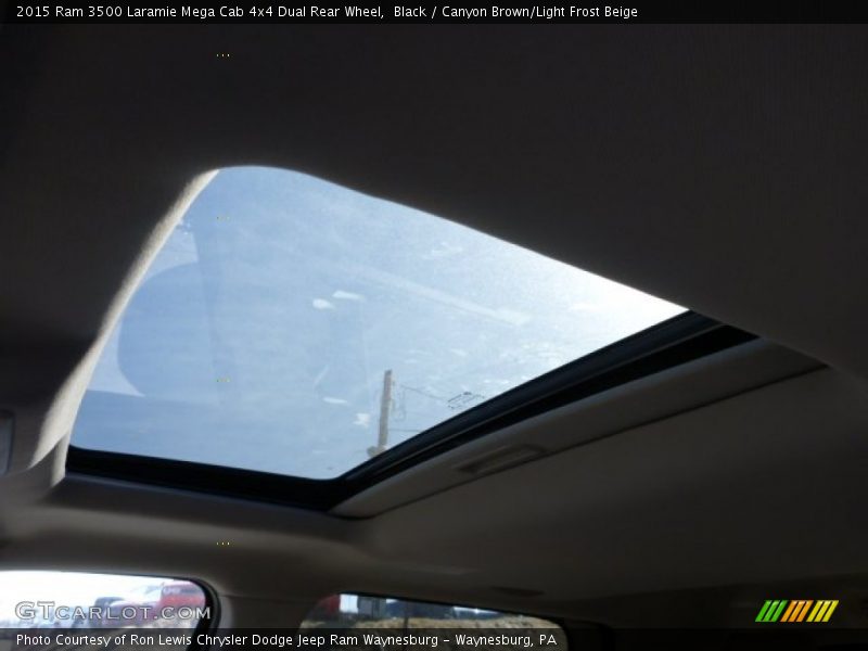 Black / Canyon Brown/Light Frost Beige 2015 Ram 3500 Laramie Mega Cab 4x4 Dual Rear Wheel