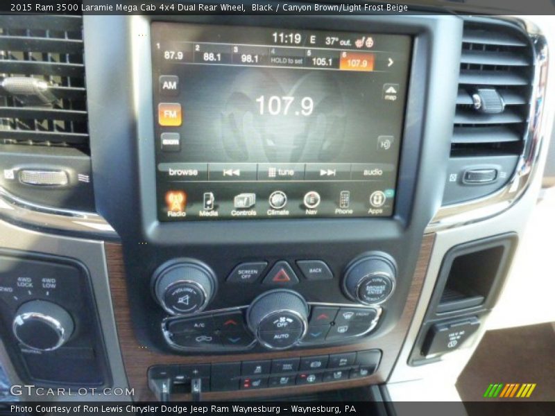 Black / Canyon Brown/Light Frost Beige 2015 Ram 3500 Laramie Mega Cab 4x4 Dual Rear Wheel