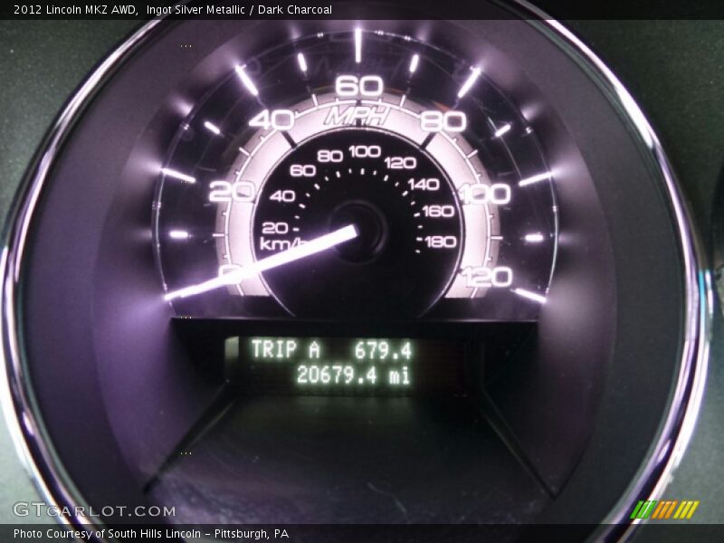Ingot Silver Metallic / Dark Charcoal 2012 Lincoln MKZ AWD