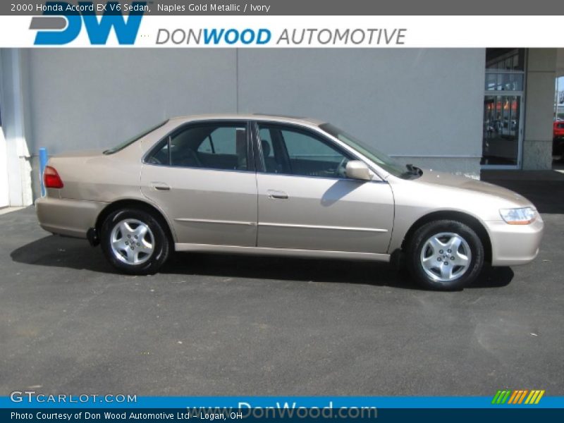 Naples Gold Metallic / Ivory 2000 Honda Accord EX V6 Sedan