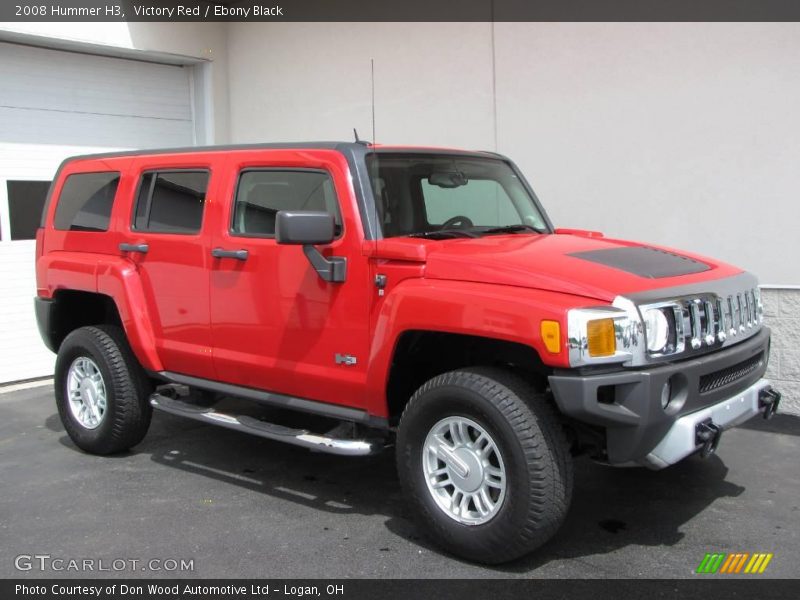 Victory Red / Ebony Black 2008 Hummer H3