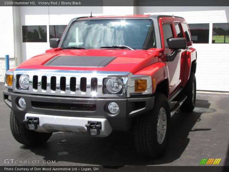 Victory Red / Ebony Black 2008 Hummer H3