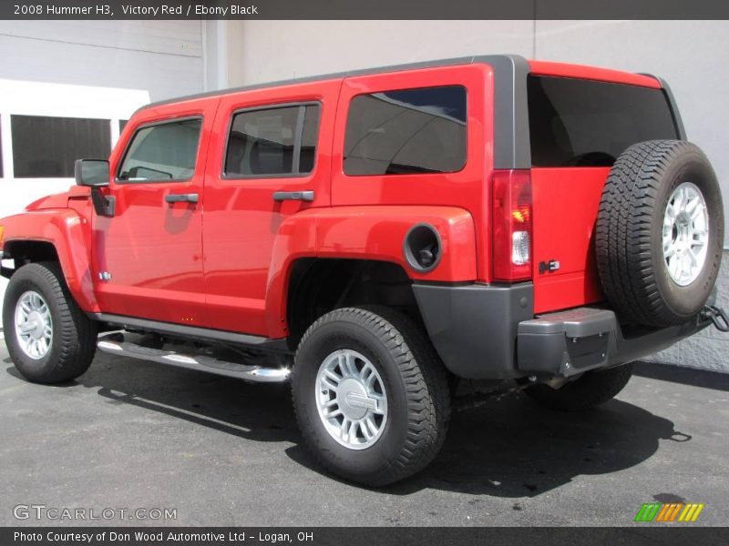 Victory Red / Ebony Black 2008 Hummer H3